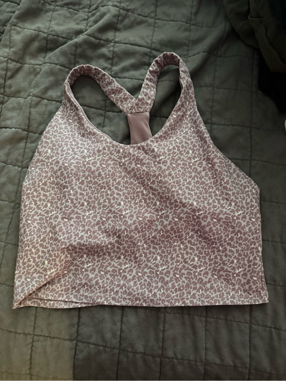 Women's Mauve Leopard Print Racerback